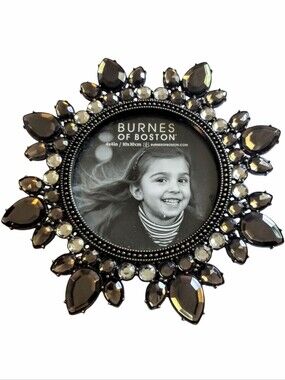 Burnes Of Boston Smoky Black Sunburst Crystal Frame